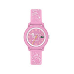Montre LACOSTE enfant bracelet cuir rose - vue 1