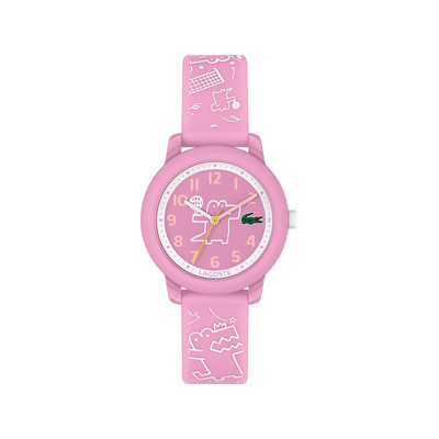 Montre LACOSTE enfant bracelet cuir rose - vue 1