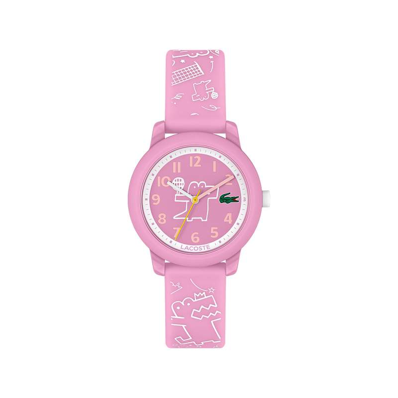 Montre LACOSTE enfant bracelet cuir rose - vue 1