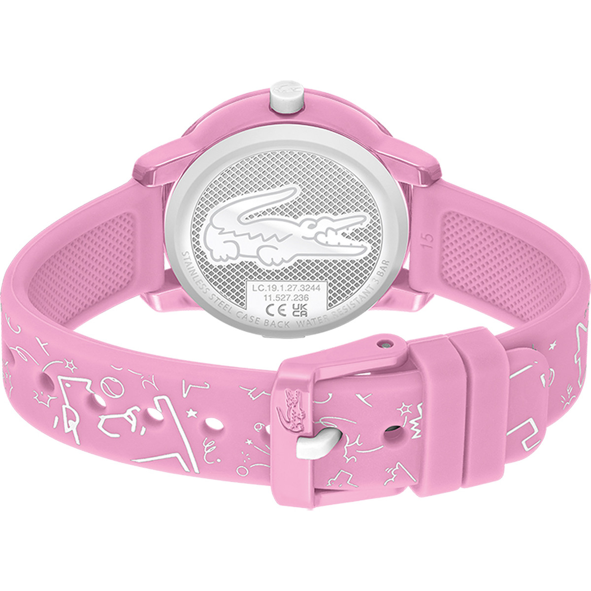 Montre LACOSTE enfant bracelet cuir rose - vue 3