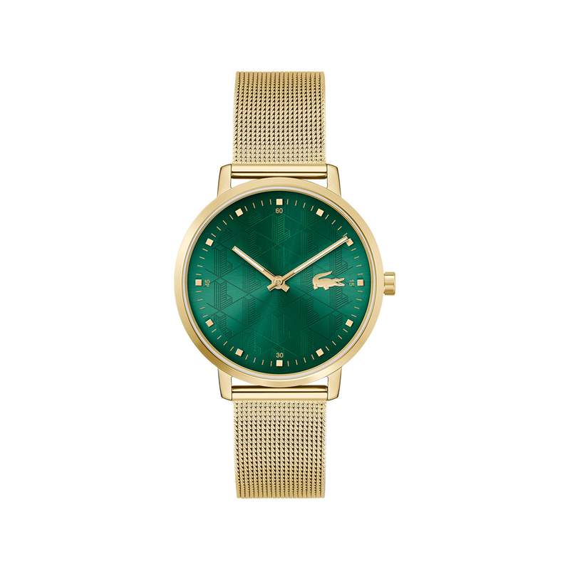Montre LACOSTE femme bracelet silicone doré jaune - vue 1