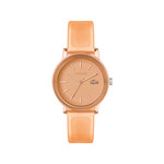 Montre LACOSTE femme plastique bracelet silicone orange - vue 1