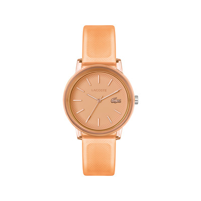 Montre LACOSTE femme plastique bracelet silicone orange - vue 1