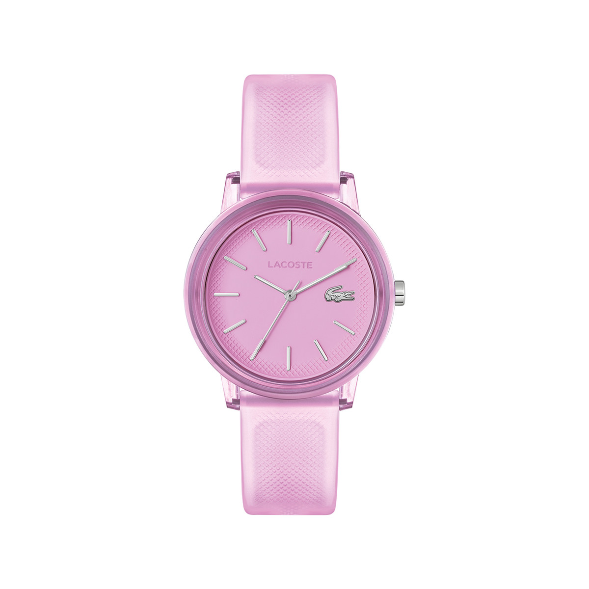 Montre LACOSTE femme plastique bracelet cuir rose MATY