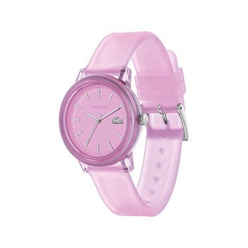 Montre LACOSTE femme plastique bracelet cuir rose