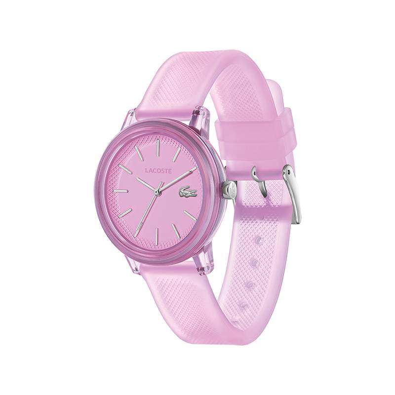 Montre LACOSTE femme plastique bracelet rose - vue 2