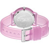 Montre LACOSTE femme plastique bracelet cuir rose - vue V3