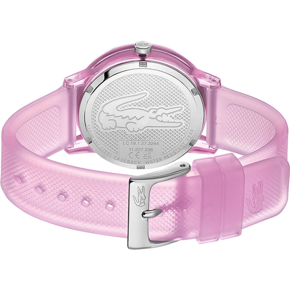 Montre LACOSTE femme plastique bracelet cuir rose - vue 3