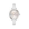 Montre LACOSTE femme plastique bracelet cuir blanc - vue V1