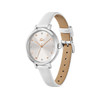 Montre LACOSTE femme plastique bracelet cuir blanc - vue V2