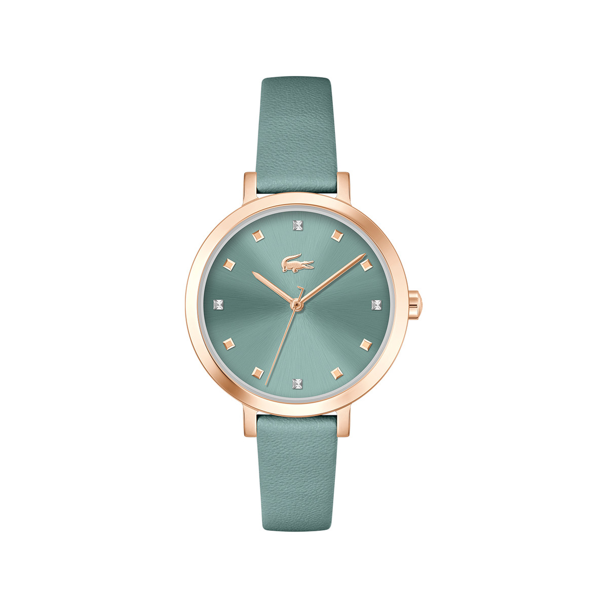 Montre LACOSTE femme bracelet cuir vert MATY