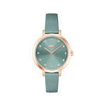 Montre LACOSTE femme bracelet cuir vert - vue 1