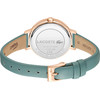 Montre LACOSTE femme bracelet cuir vert - vue V3