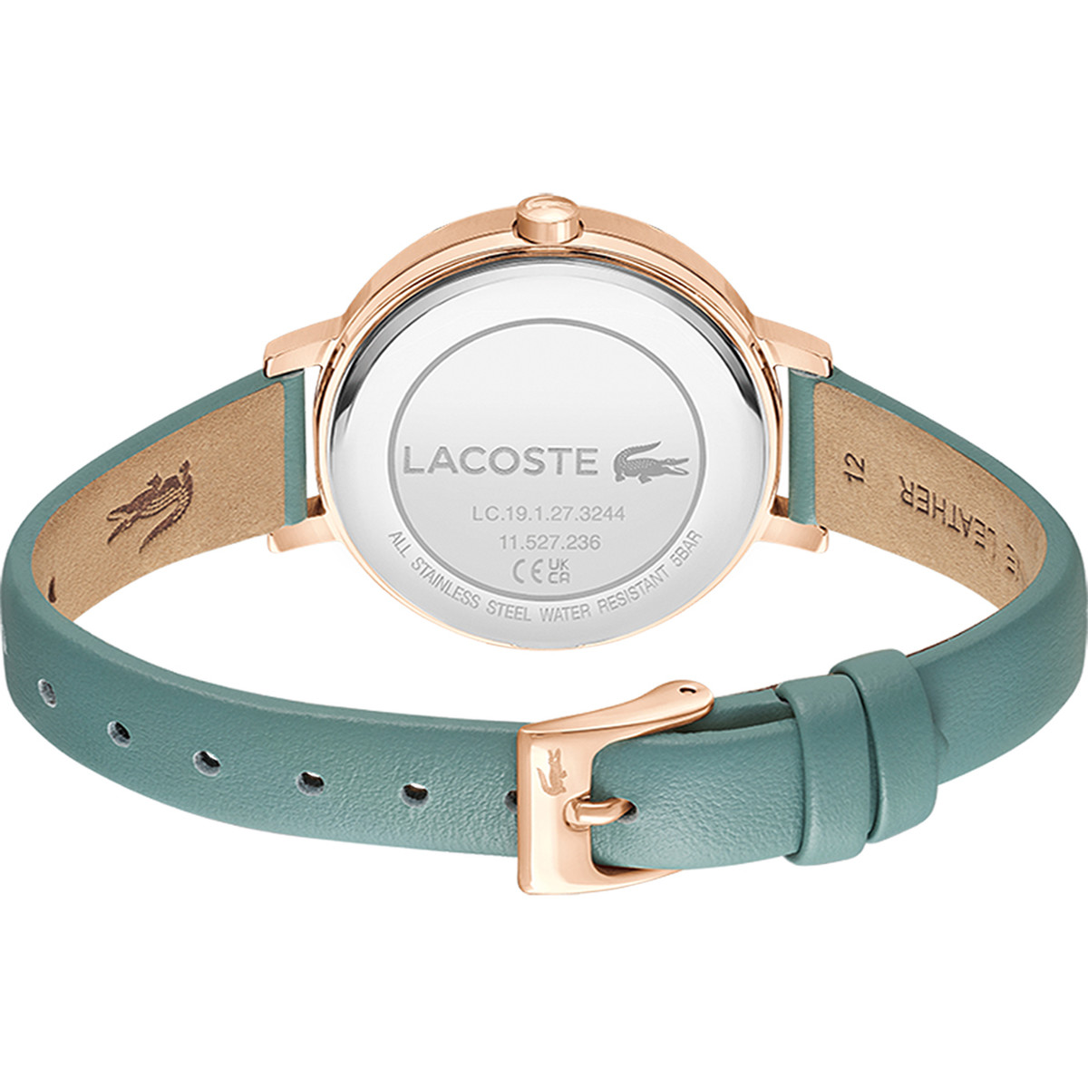 Montre LACOSTE femme bracelet cuir vert - vue 3