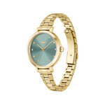 Montre LACOSTE femme bracelet acier inoxydable doré jaune - vue 2