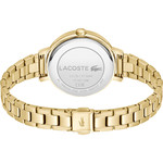 Montre LACOSTE femme bracelet acier inoxydable doré jaune - vue 3