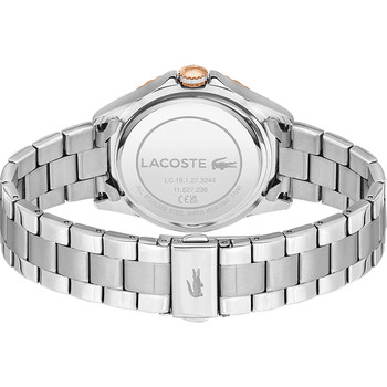 LACOSTE dameshorloge met zilverkleurige roestvrijstalen armband