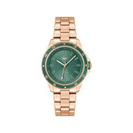 Montre LACOSTE femme bracelet acier inoxydable doré rose