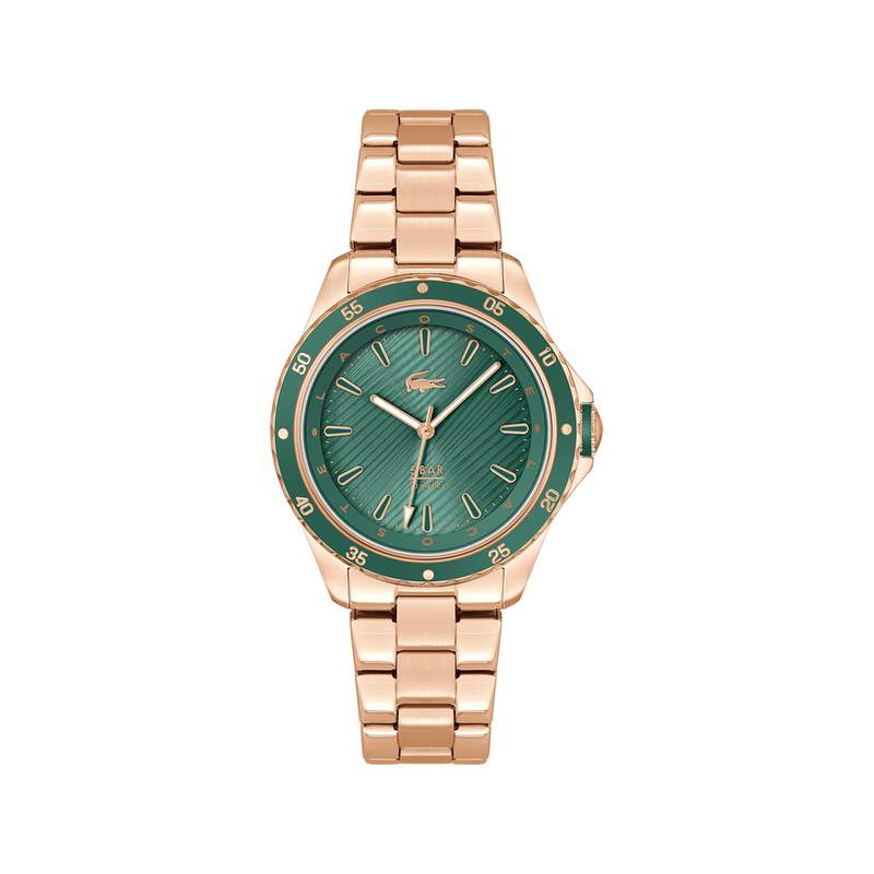 Montre LACOSTE femme bracelet acier inoxydable doré rose - vue 1
