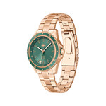 Montre LACOSTE femme bracelet acier inoxydable doré rose - vue 2
