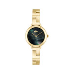 Montre LACOSTE femme bracelet acier inoxydable doré jaune - vue 1