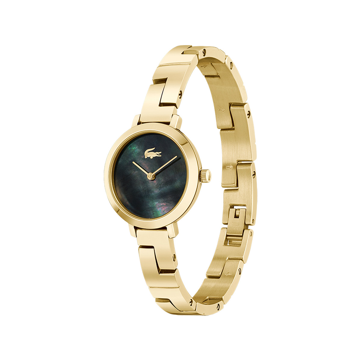 Montre LACOSTE femme bracelet acier inoxydable doré jaune - vue 2