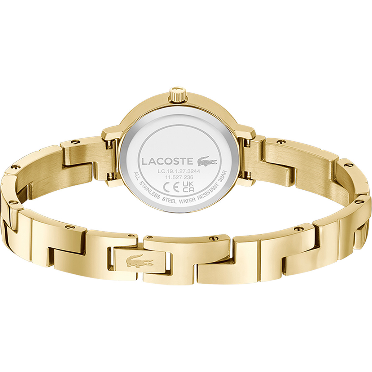 Montre LACOSTE femme bracelet acier inoxydable doré jaune - vue 3