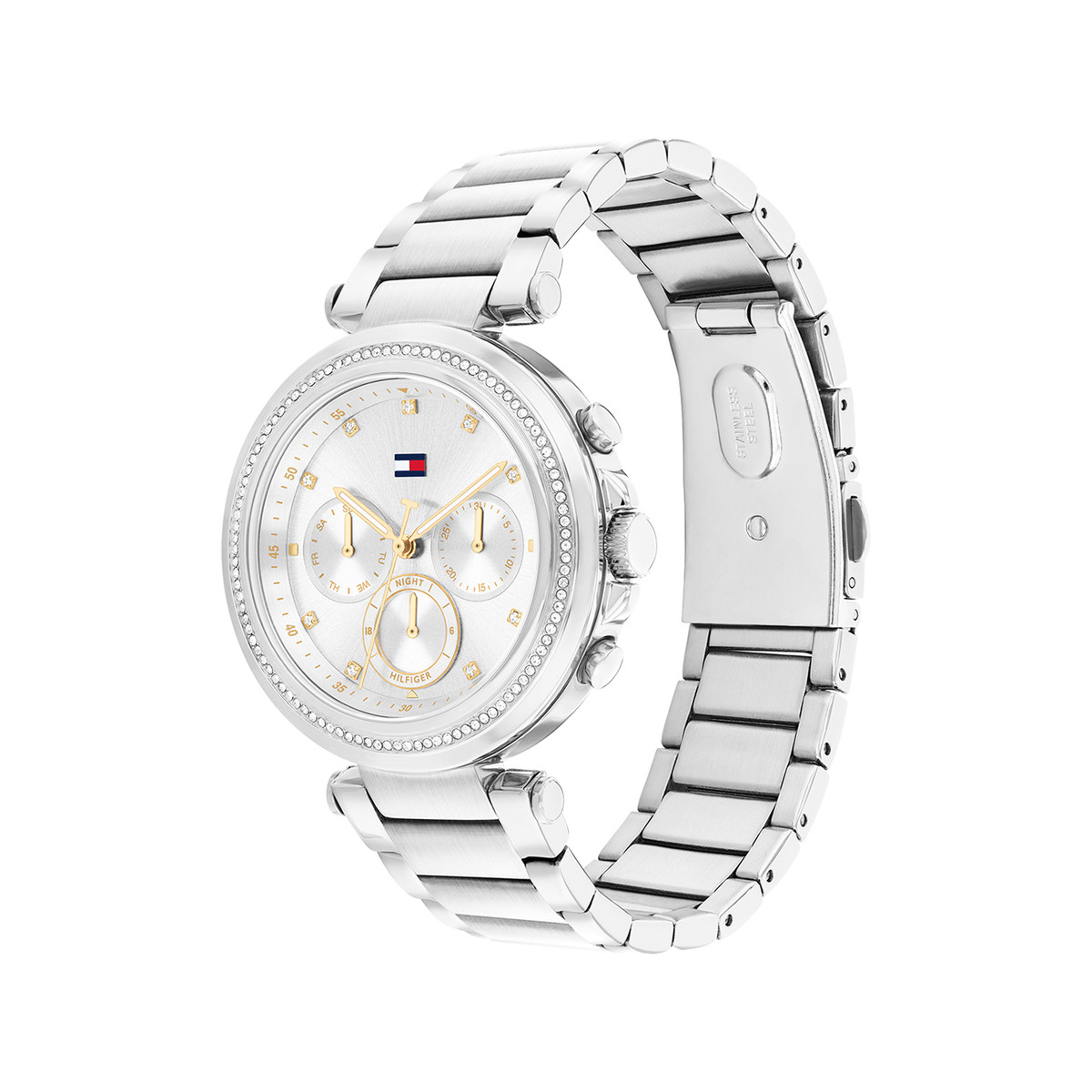 Montre TOMMY HILFIGER femme bracelet acier inoxydable argent - vue 2