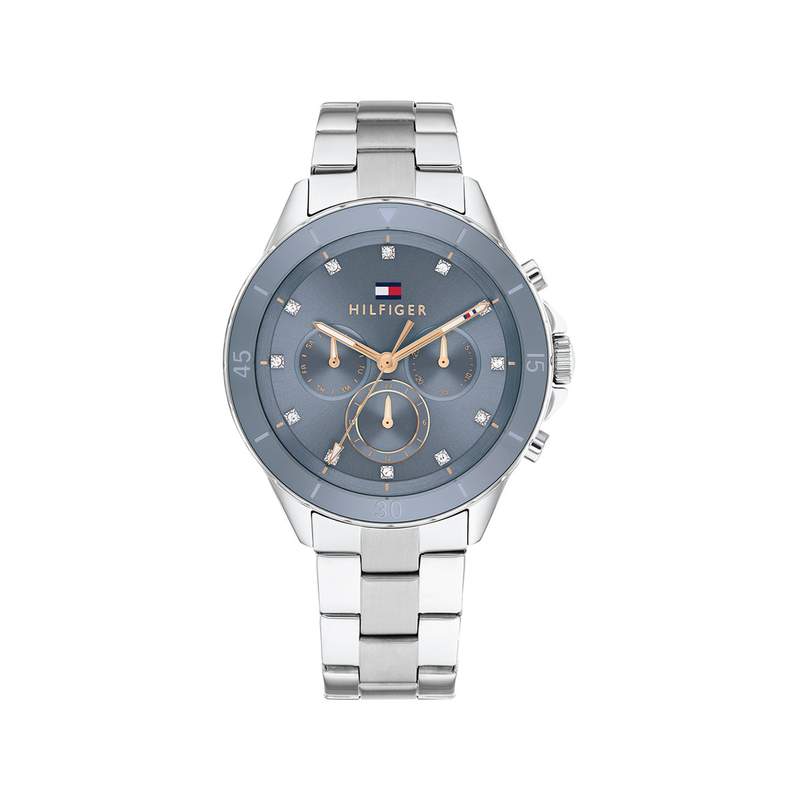 Montre TOMMY HILFIGER femme bracelet acier inoxydable argent - vue 1