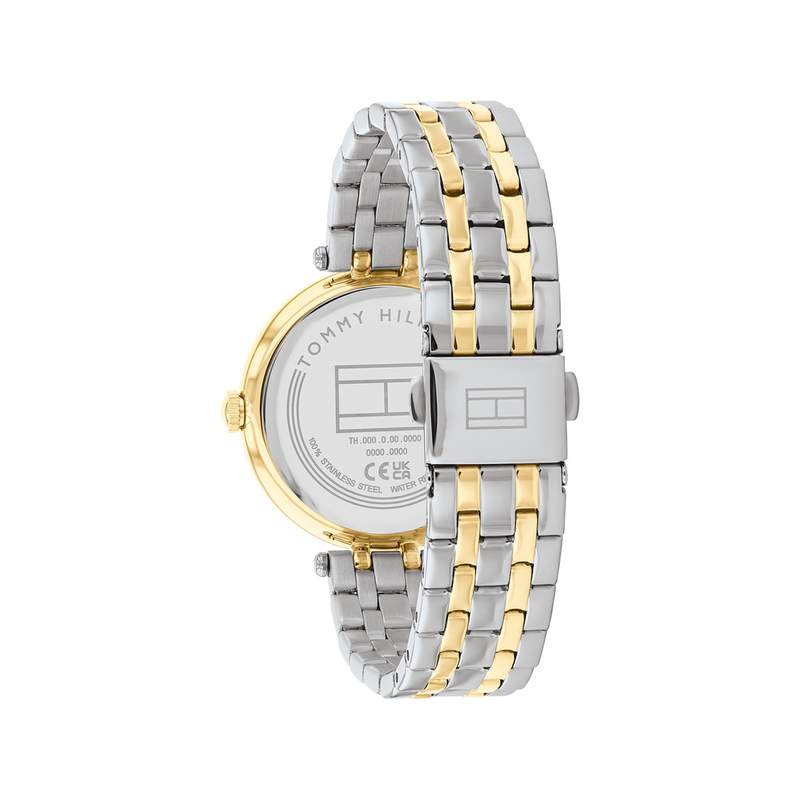 Montre TOMMY HILFIGER femme bracelet acier inoxydable doré jaune - vue 3