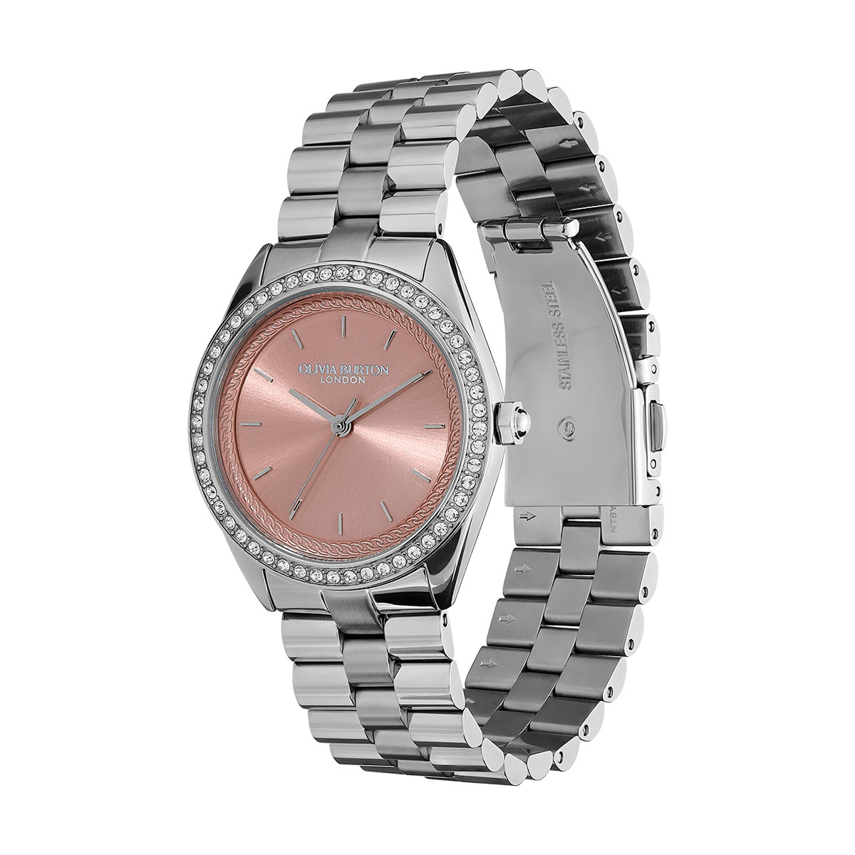 Montre OLIVIA BURTON femme bracelet acier inoxydable argent - vue D1