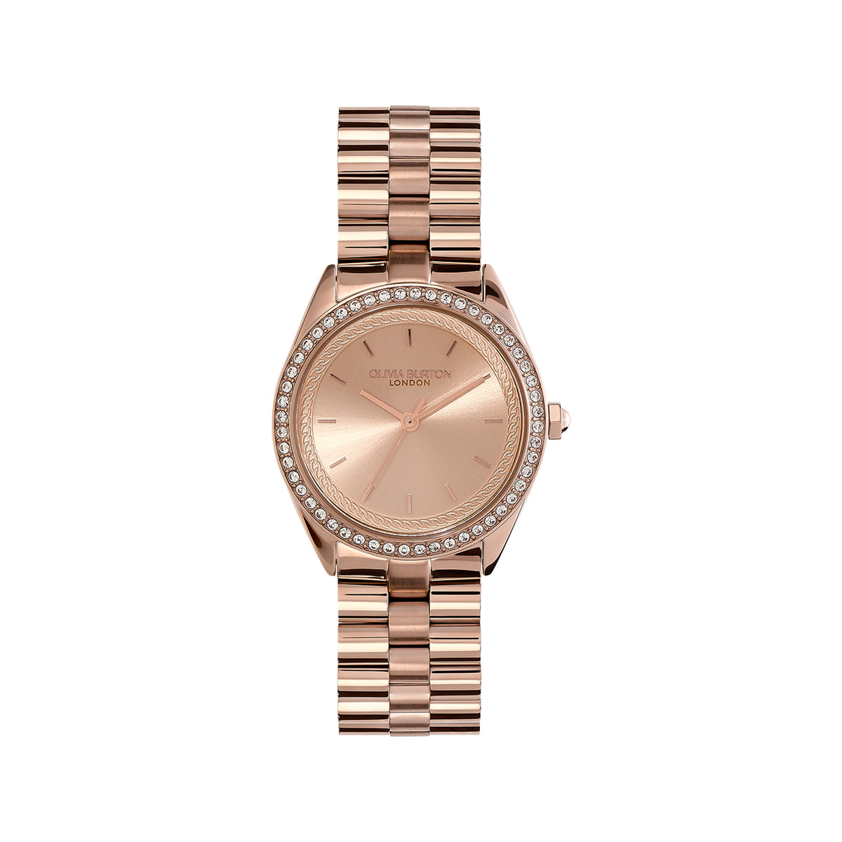 Montre OLIVIA BURTON femme bracelet acier inoxydable doré rose