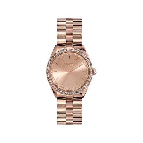 Montre OLIVIA BURTON femme bracelet acier inoxydable doré rose