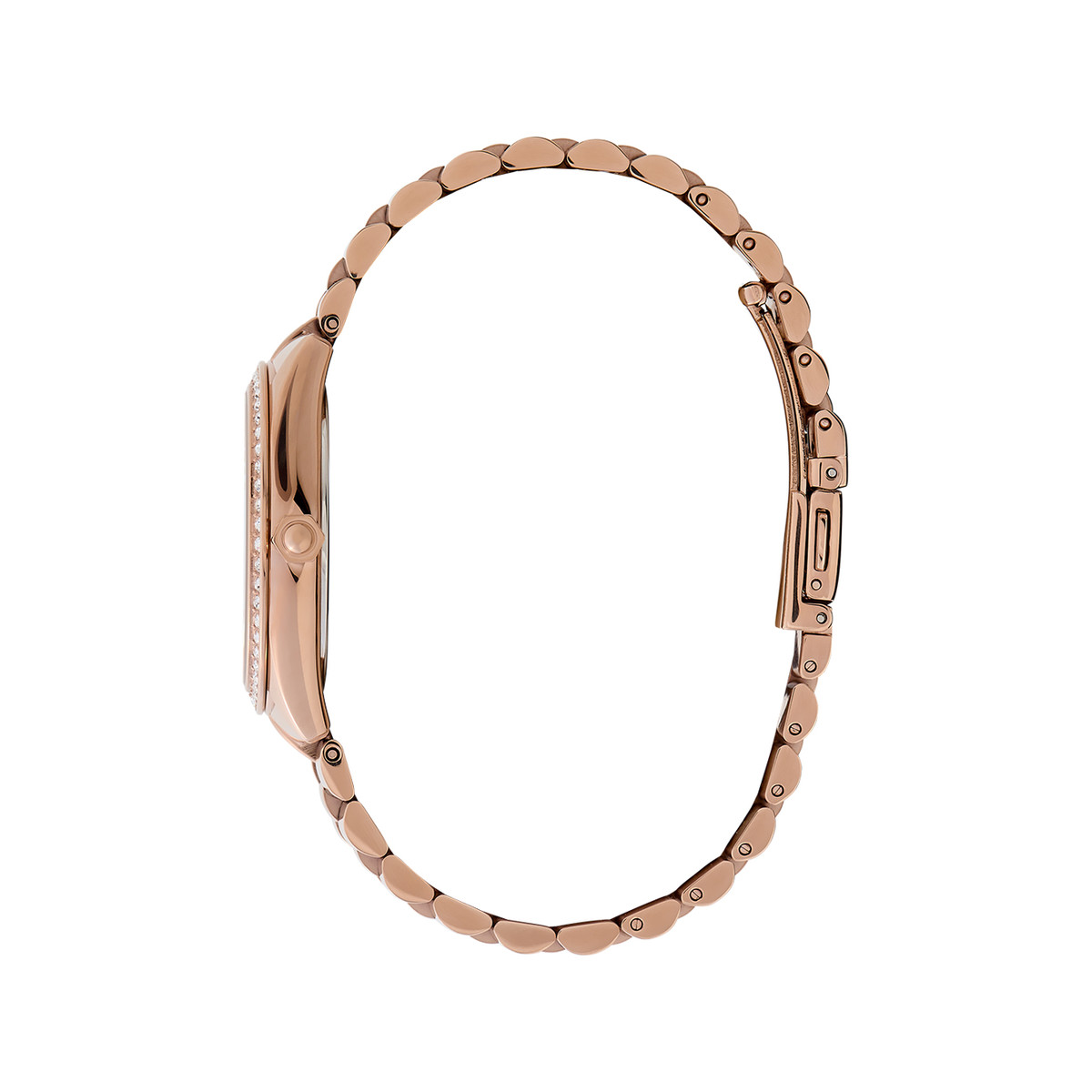 Montre OLIVIA BURTON femme bracelet acier inoxydable doré rose - vue 2