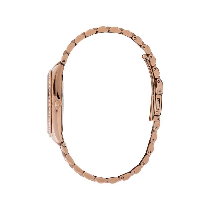 Montre OLIVIA BURTON femme bracelet acier inoxydable doré rose - vue 2