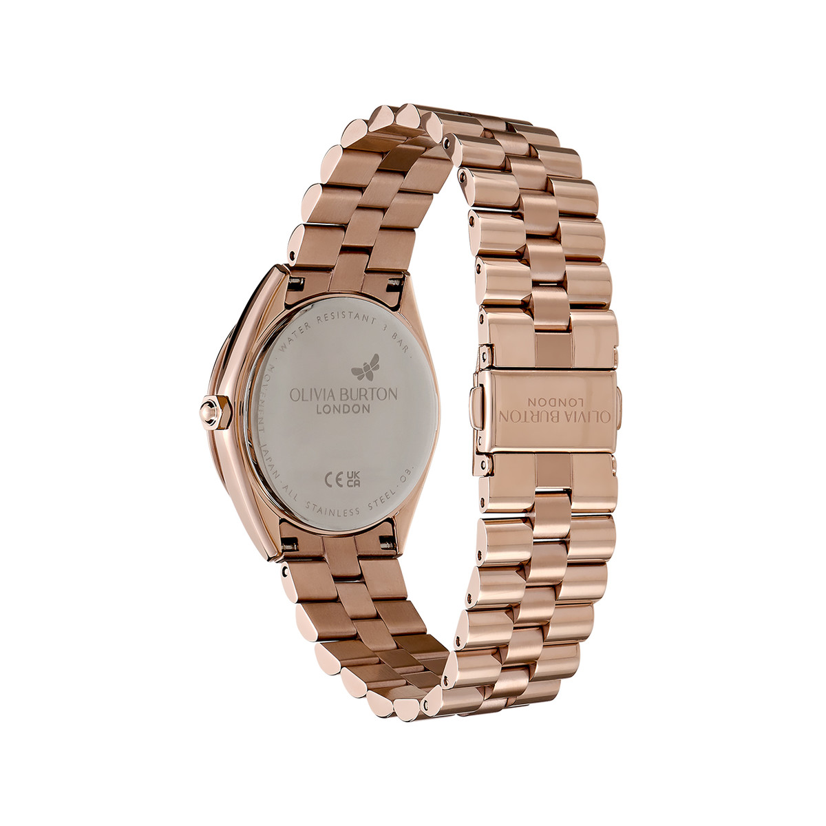 Montre OLIVIA BURTON femme bracelet acier inoxydable doré rose - vue 3