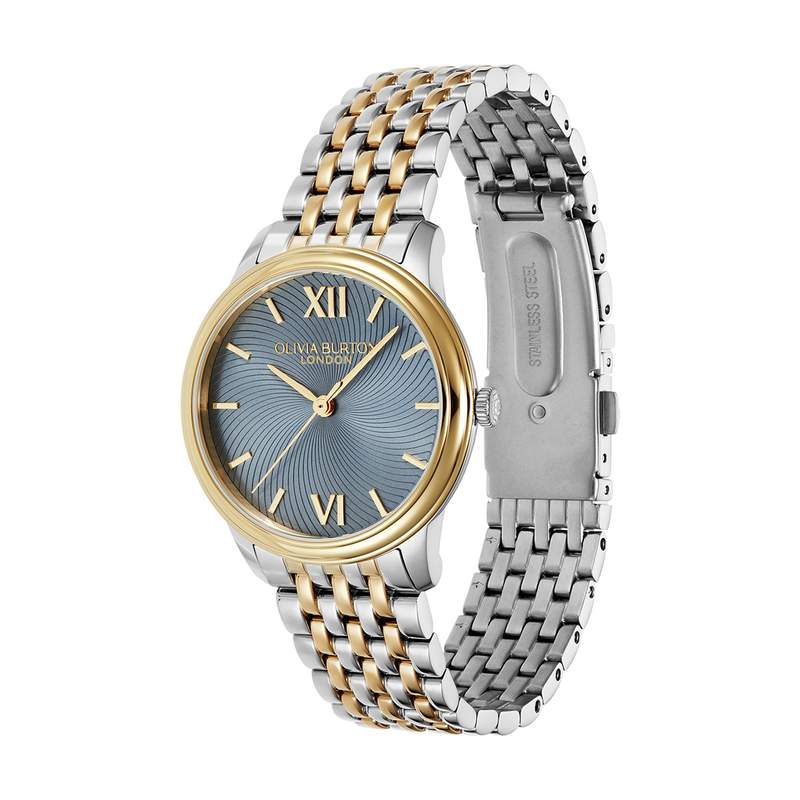 Montre OLIVIA BURTON femme bracelet acier inoxydable doré jaune - vue D1