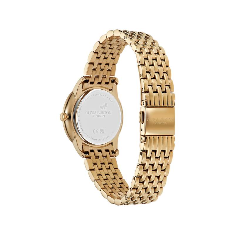 Montre OLIVIA BURTON femme bracelet acier inoxydable doré jaune - vue 3