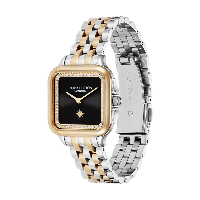 Montre OLIVIA BURTON femme bracelet acier inoxydable doré jaune - vue D1
