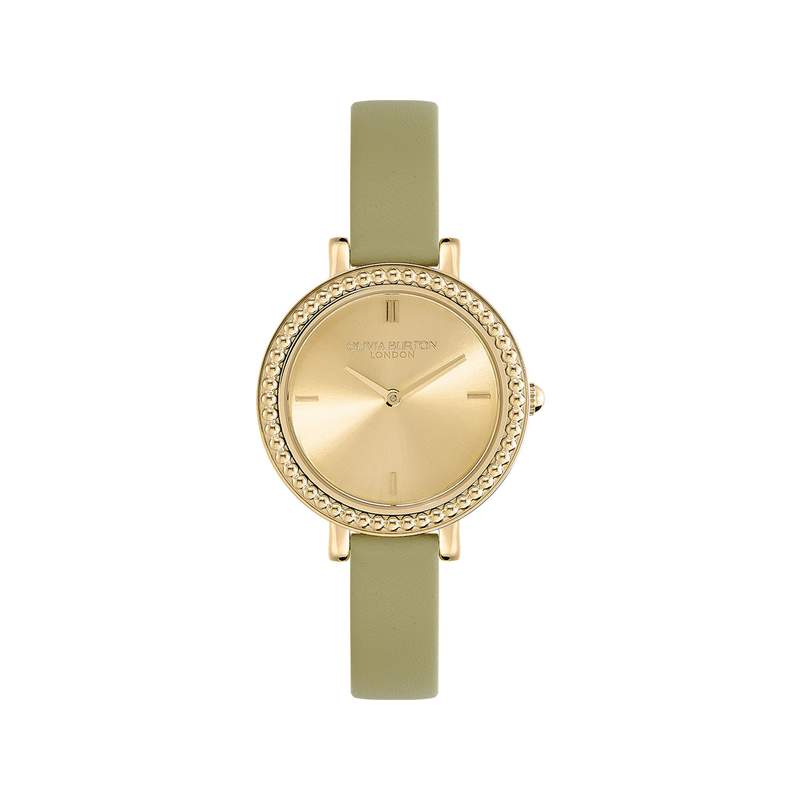 Montre OLIVIA BURTON femme acier bracelet cuir vert - vue 1