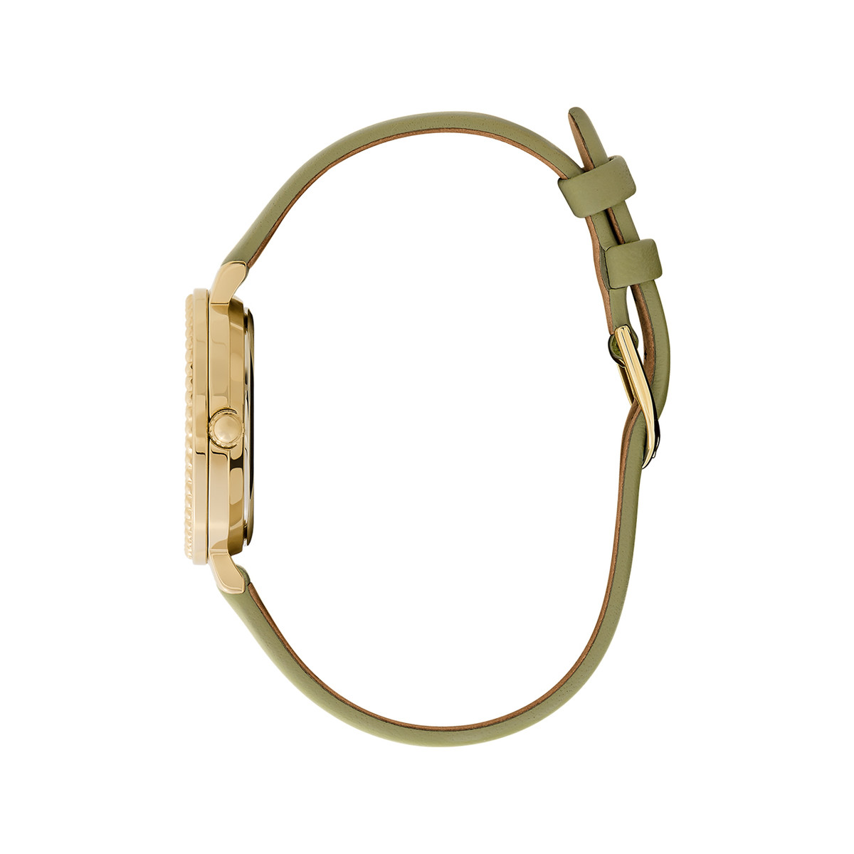 Montre OLIVIA BURTON femme acier bracelet cuir vert - vue 2