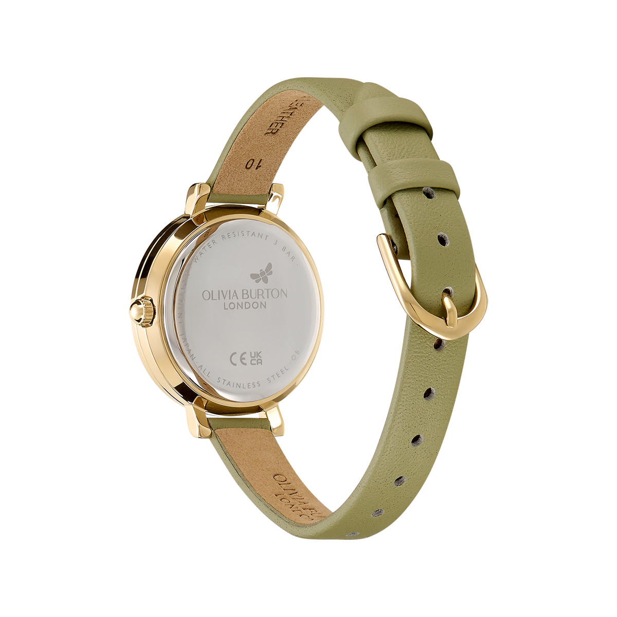 Montre OLIVIA BURTON femme acier bracelet cuir vert - vue 3