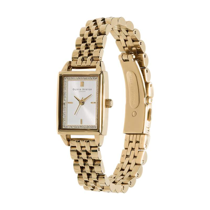 Montre OLIVIA BURTON femme bracelet acier inoxydable doré jaune - vue D1