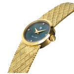 Montre LIP femme bracelet métal doré - vue D2