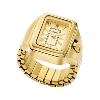 Montre FOSSIL watch ring femme bracelet acier inoxydable doré