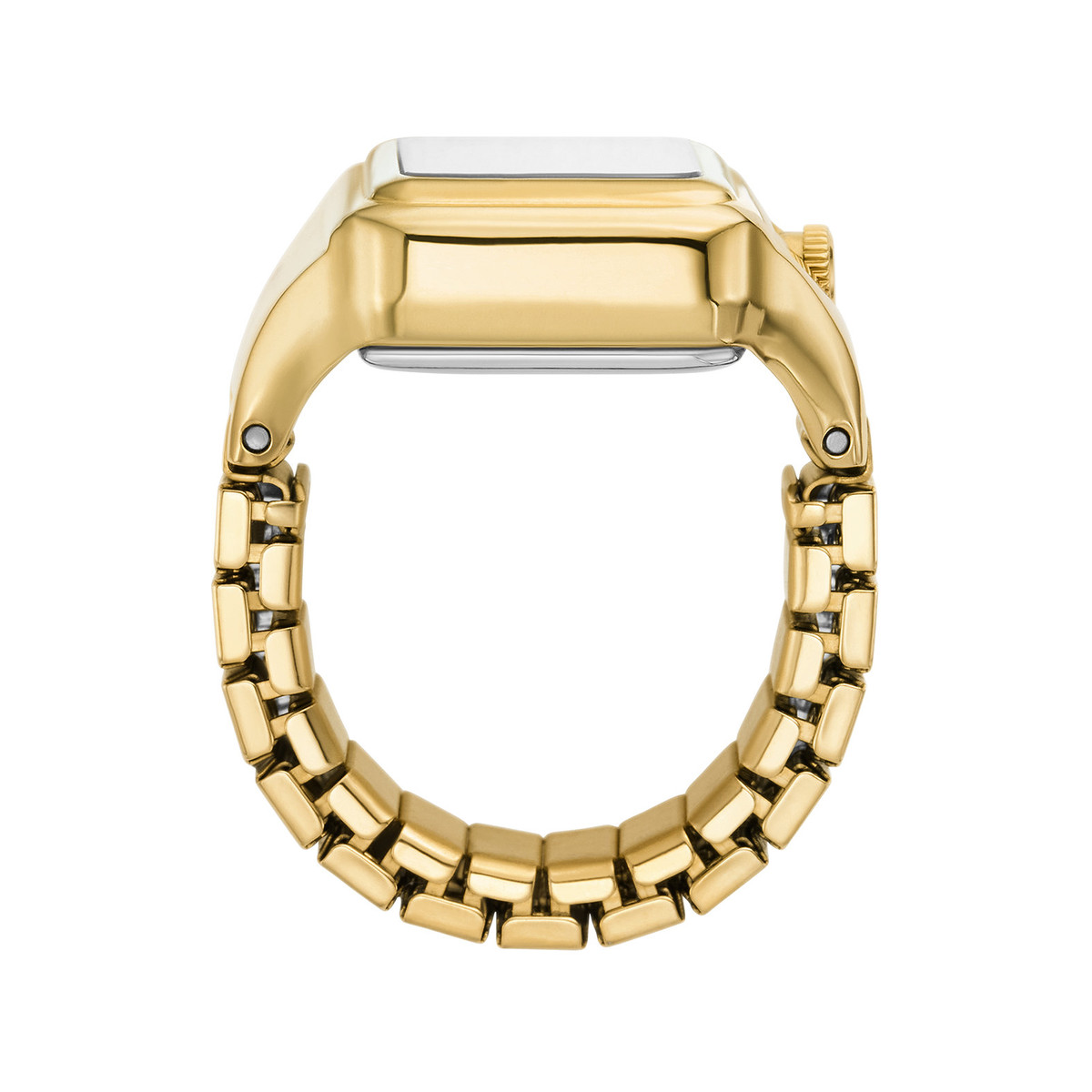 Montre FOSSIL watch ring femme bracelet acier inoxydable doré - vue 2