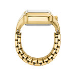 FOSSIL Raquel watch ring woman stainless steel bracelet gold - view 2