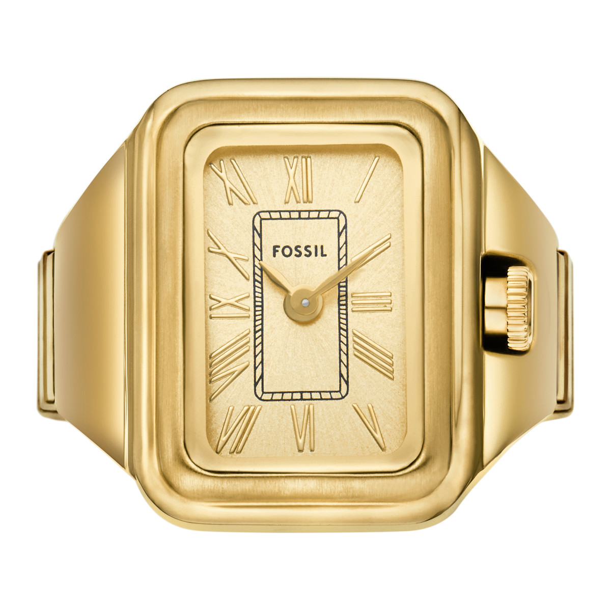 Montre FOSSIL watch ring femme bracelet acier inoxydable doré - vue 3