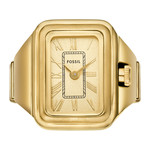 FOSSIL Raquel watch ring woman stainless steel bracelet gold - view 3