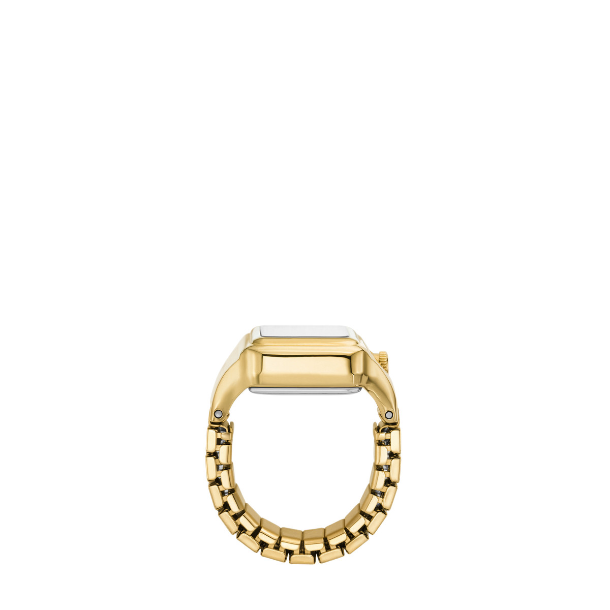 Montre FOSSIL watch ring femme bracelet acier inoxydable doré - vue D1